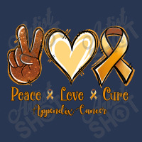 Peace Love Cure Appendix Cancer Men Denim Jacket | Artistshot