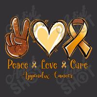 Peace Love Cure Appendix Cancer Vintage Hoodie | Artistshot