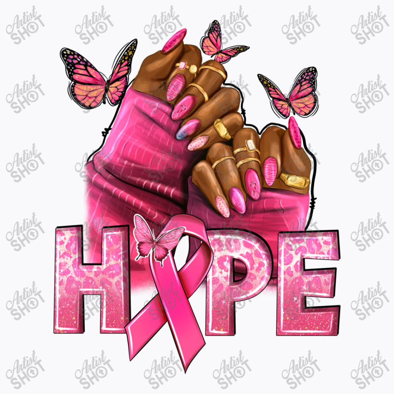 Hope Breast Cancer Nails T-shirt | Artistshot