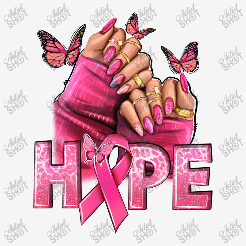 Hope Breast Cancer Caucasian Hand Nails Graphic T-shirt | Artistshot