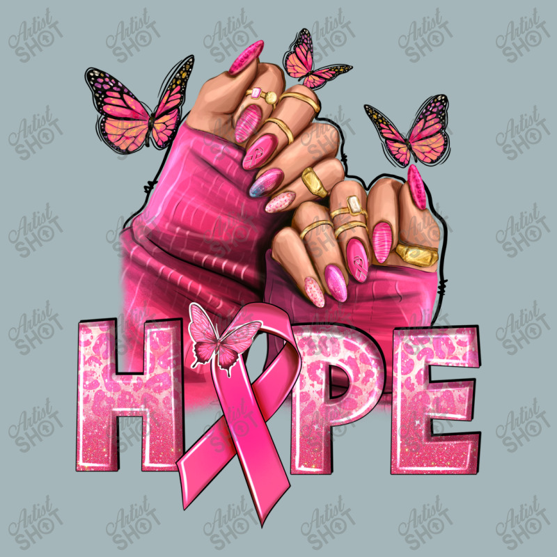 Hope Breast Cancer Caucasian Hand Nails Unisex Sherpa-lined Denim Jacket | Artistshot