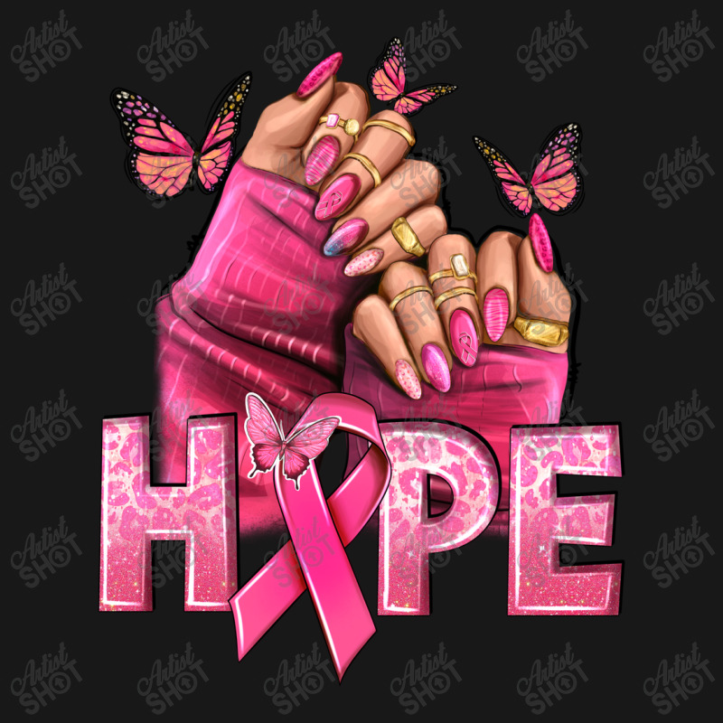 Hope Breast Cancer Caucasian Hand Nails Flannel Shirt | Artistshot