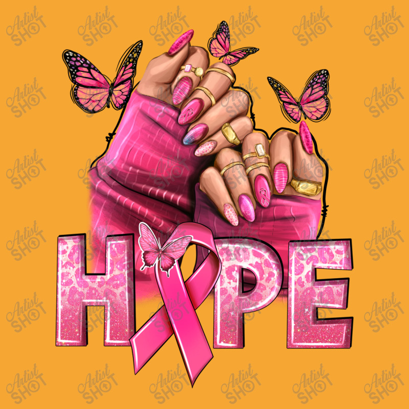 Hope Breast Cancer Caucasian Hand Nails Basic T-shirt | Artistshot