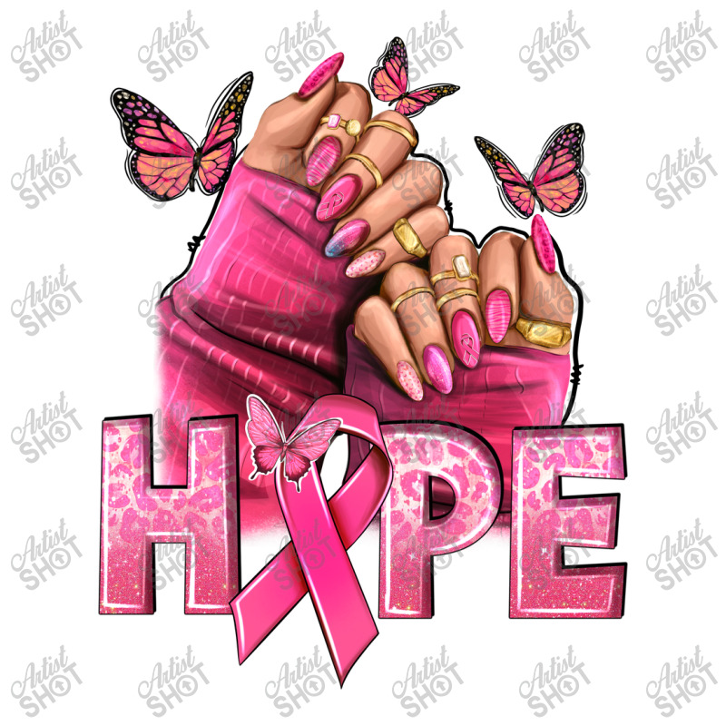 Hope Breast Cancer Caucasian Hand Nails Zipper Hoodie | Artistshot