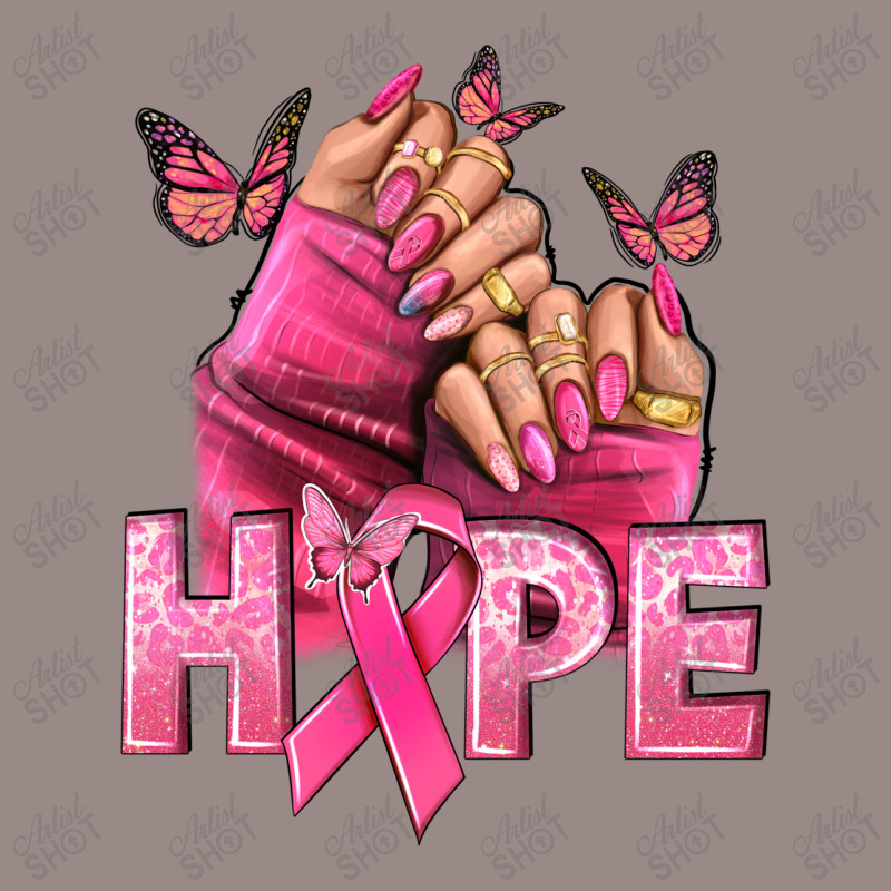 Hope Breast Cancer Caucasian Hand Nails Vintage T-shirt | Artistshot