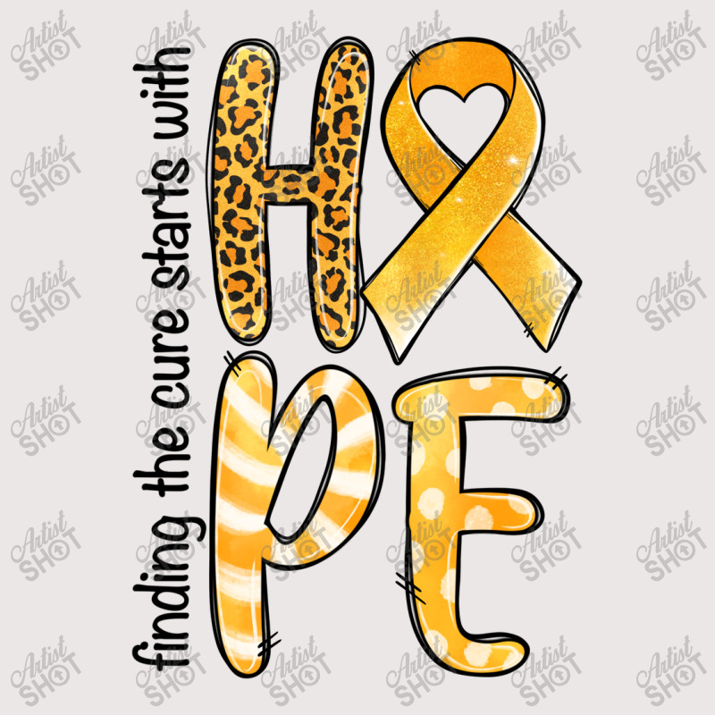 Finding The Cure Starts With Hope Childhood Cancer Pocket T-shirt | Artistshot