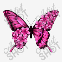 Floral Pink Butterfly Graphic T-shirt | Artistshot