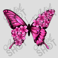 Floral Pink Butterfly Glass Tumbler | Artistshot