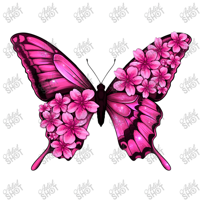 Floral Pink Butterfly Vogue Paper Bag - 16 X 6 X 12 | Artistshot