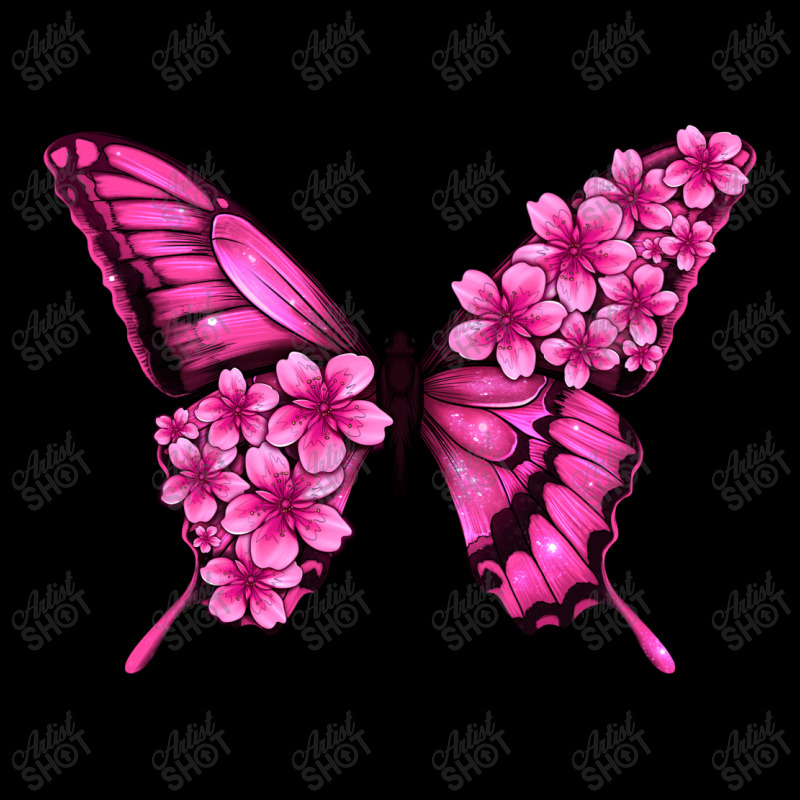 Floral Pink Butterfly Camping Chair | Artistshot