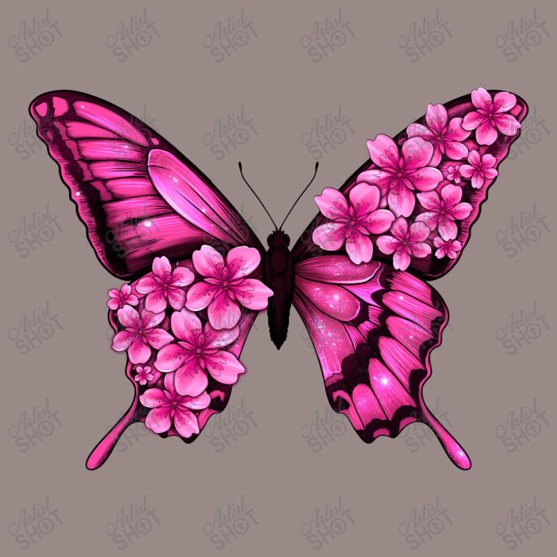 Floral Pink Butterfly Vintage T-shirt | Artistshot