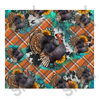 Thanksgiving Turkey Sunflower Turquoise Debie Paper Bag - 10 X 5 X 13 | Artistshot