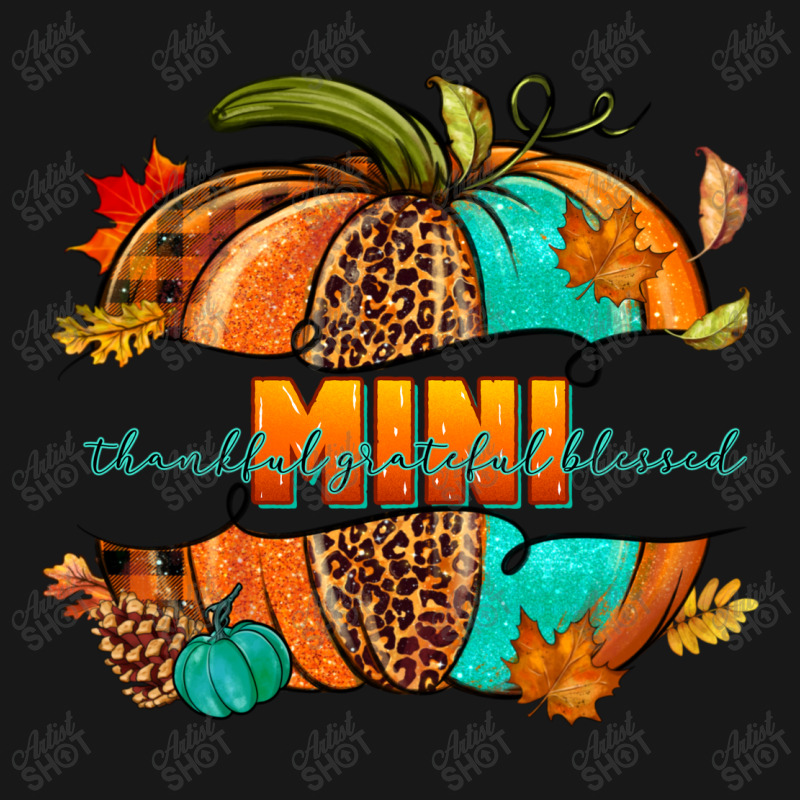 Thankful Grateful Blessed Mini Pumpkin Flannel Shirt | Artistshot