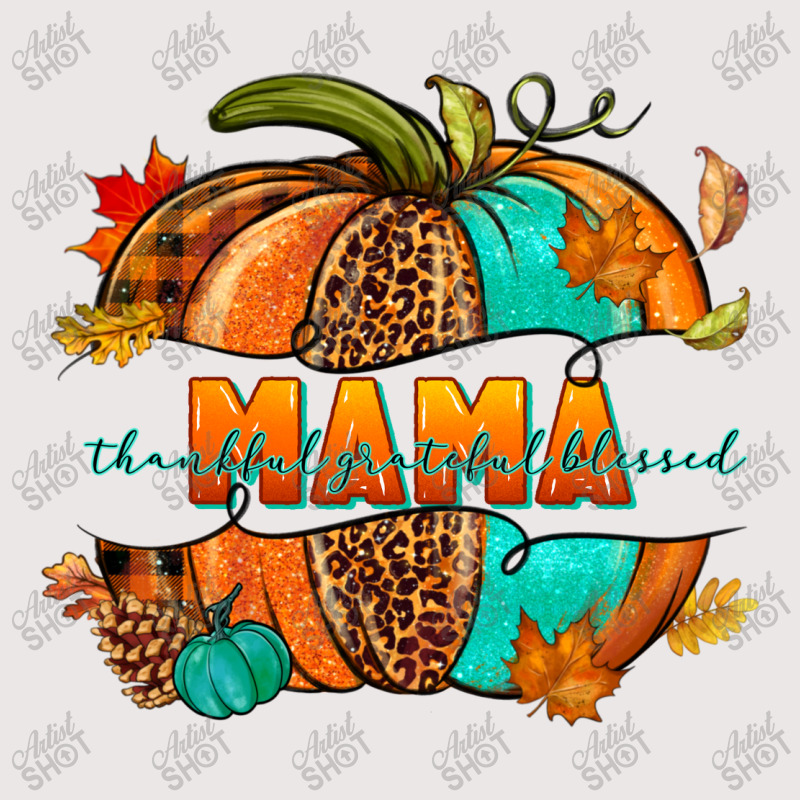 Thankful Grateful Blessed Mama Pumpkin Pocket T-shirt | Artistshot