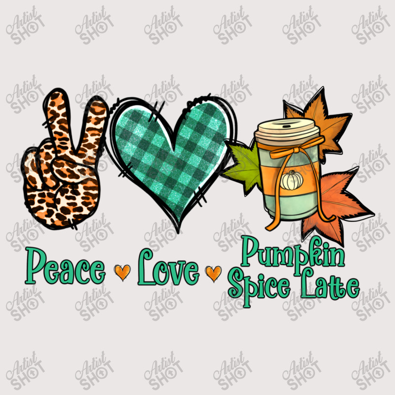 Peace Love Pumpkin Spice Latte Pocket T-shirt | Artistshot