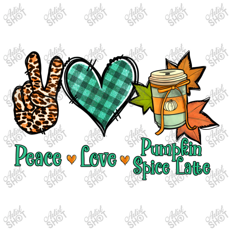 Peace Love Pumpkin Spice Latte Men's 3/4 Sleeve Pajama Set | Artistshot