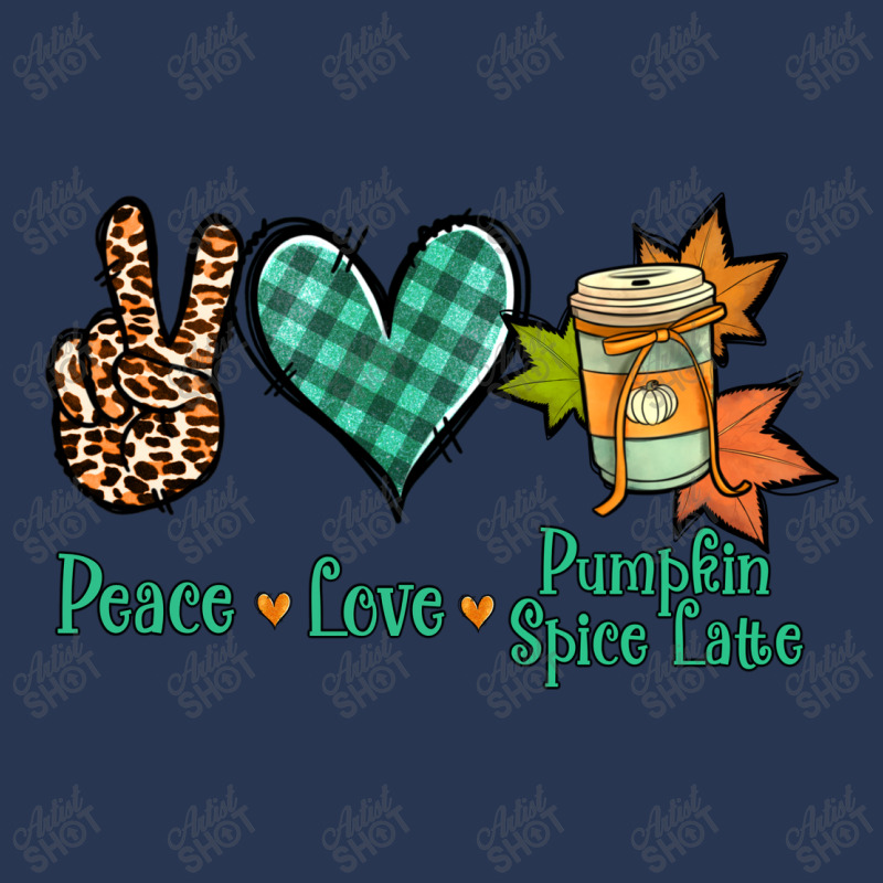 Peace Love Pumpkin Spice Latte Men Denim Jacket | Artistshot