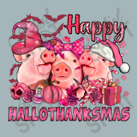 Happy Hallothanksmas Pigs Pink Unisex Sherpa-lined Denim Jacket | Artistshot