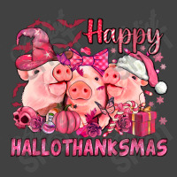 Happy Hallothanksmas Pigs Pink Vintage T-shirt | Artistshot