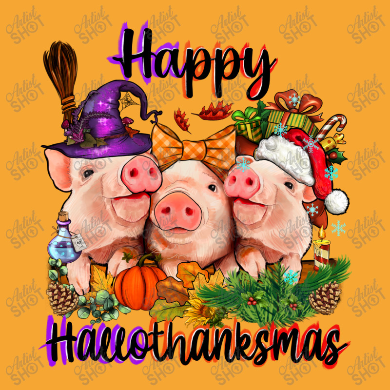 Happy Hallothanksmas Pigs Basic T-shirt | Artistshot