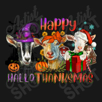 Happy Hallothanksmas Goats Flannel Shirt | Artistshot