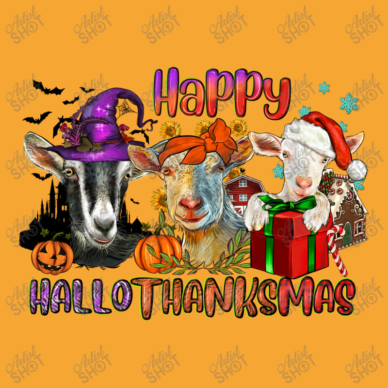 Happy Hallothanksmas Goats Basic T-shirt | Artistshot