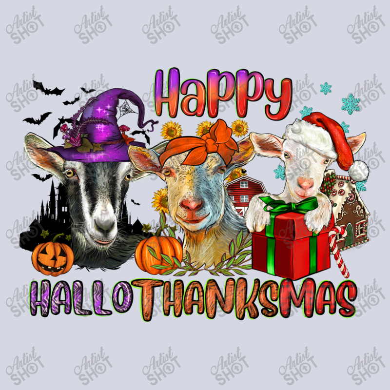 Happy Hallothanksmas Goats Fleece Short | Artistshot