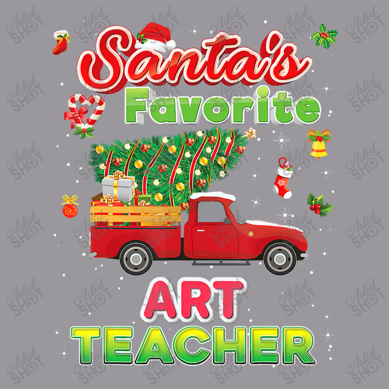 Santa's Favorite Art Teacher Christmas Tree Truck T Shirt Adjustable Baseball Cap by Mark_Liegerot | Artistshot