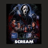 Scream Horror Movie Poster Retro 93660849 Ladies Fitted T-shirt | Artistshot