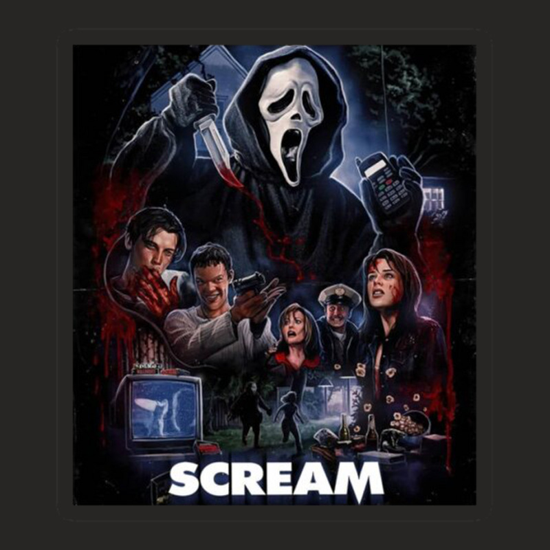 Scream Horror Movie Poster Retro 93660849 Ladies Fitted T-Shirt by pitri | Artistshot