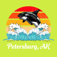 Petersburg T  Shirt Petersburg Alaska Distressed Orca Killer Whale Wav Adjustable Baseball Cap | Artistshot