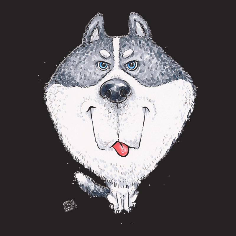 Husky T  Shirt Siberian Husky Dog T  Shirt Vintage Cap by skeletonpeony | Artistshot