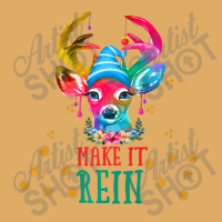 Christmas Deer, Watercolor Cute Reindeer Make It Rein! Premium T Shirt Urban Heavy T-shirt | Artistshot