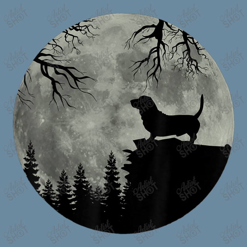 Baset Hound And Moon Halloween Spooky Dog Urban Heavy T-shirt | Artistshot