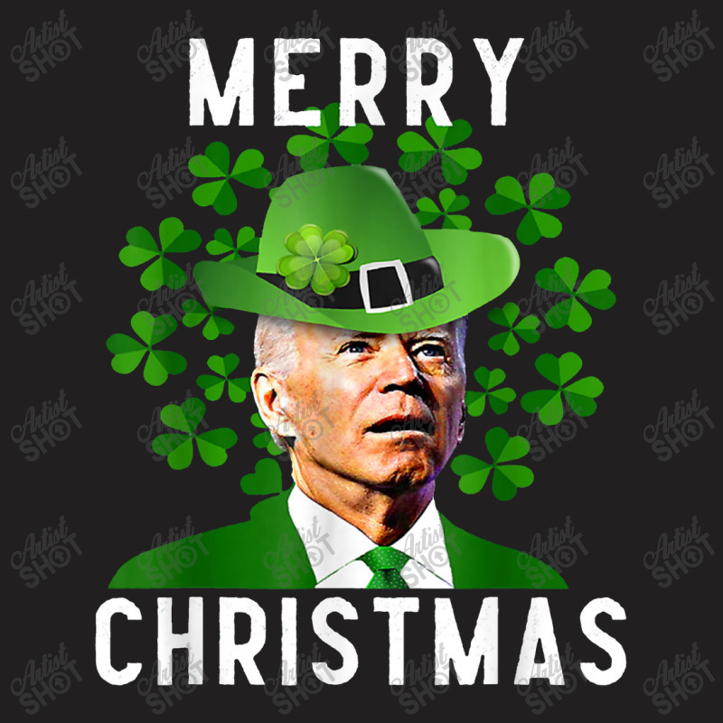 Funny Joe Biden Merry Christmas Confused St Patricks Day T-shirt | Artistshot