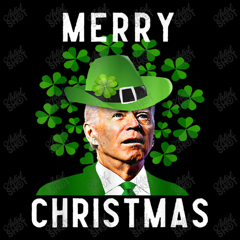 Funny Joe Biden Merry Christmas Confused St Patricks Day Zipper Hoodie | Artistshot