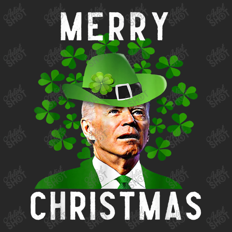 Funny Joe Biden Merry Christmas Confused St Patricks Day Men's T-shirt Pajama Set | Artistshot