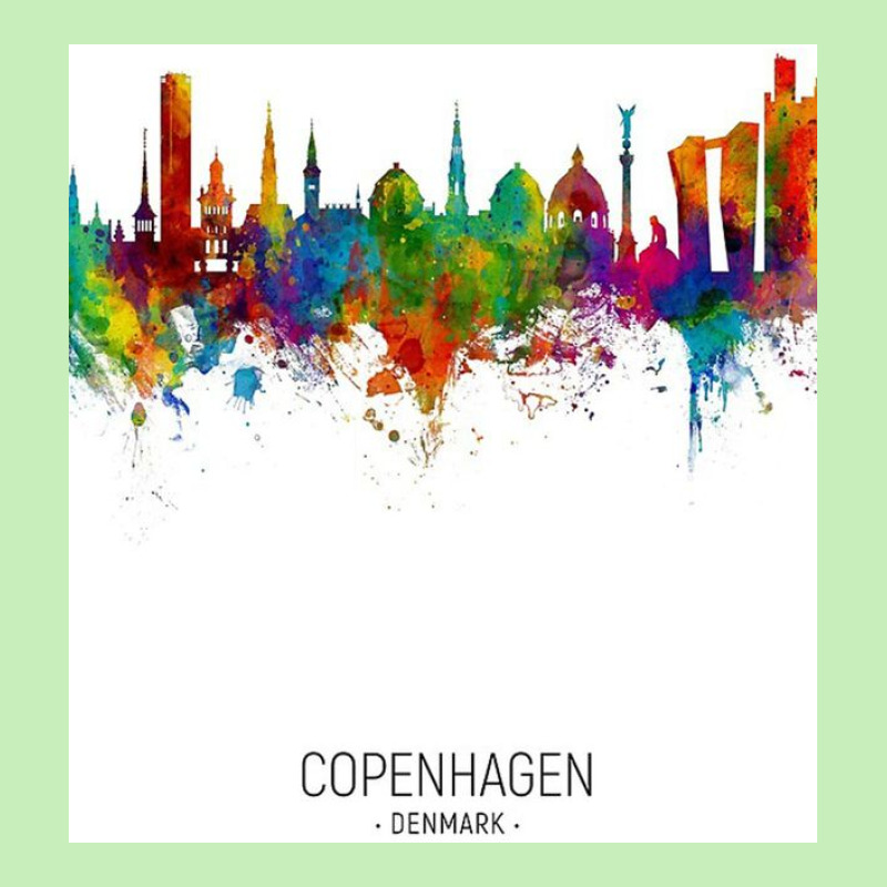 Copenhagen Denmark Skyline Urban Pullover Hoodie | Artistshot