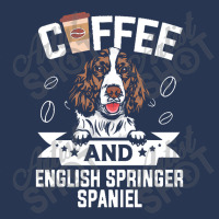 Dog Lover Gifts   Coffee And English Springer Spaniel Dog Desig Ladies Denim Jacket | Artistshot