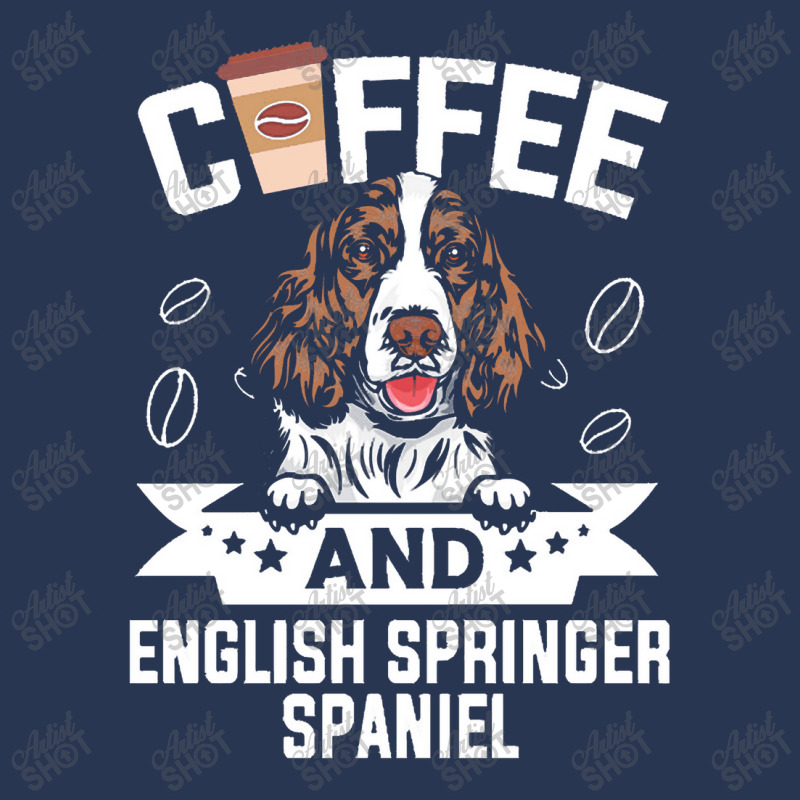 Dog Lover Gifts   Coffee And English Springer Spaniel Dog Desig Ladies Denim Jacket by yongbiyb | Artistshot