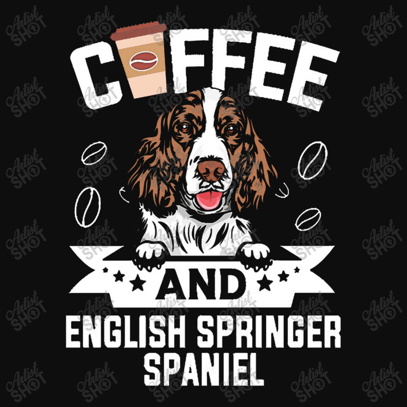 Dog Lover Gifts   Coffee And English Springer Spaniel Dog Desig Crop Top by yongbiyb | Artistshot