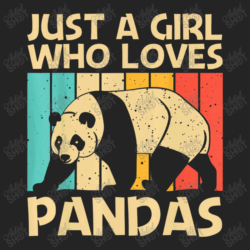 Funny Panda Design For Girls Women Panda Bear Animal Lovers 3/4 Sleeve Shirt | Artistshot