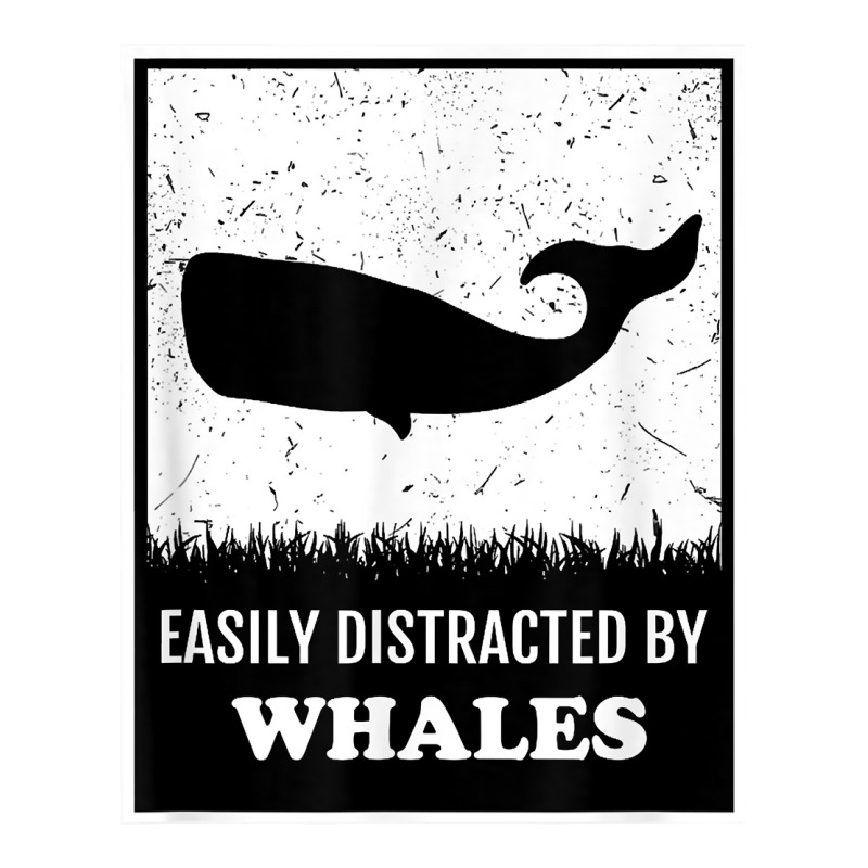 Whale Lover Funny Cetology Easily Distracted By Whales Ocean T Shirt Bomber Jacket by valerietaverna | Artistshot