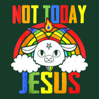 Not Today Jesus Unicorn Satan Goat Satanic Rainbow Satanism Tank Top Visor Hat | Artistshot