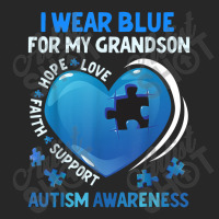 Grandma Grandpa I Wear Blue For My Grandson Autism Awareness Men's T-shirt Pajama Set | Artistshot