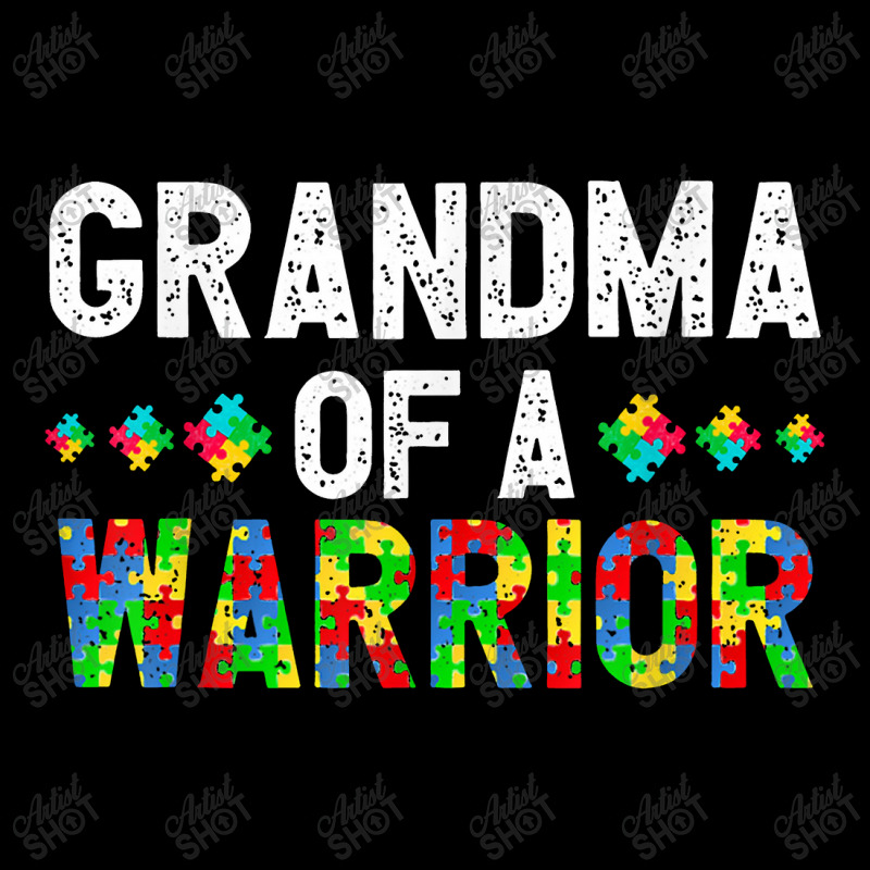 Grandma Of A Warrior Proud Grandma Autism Men's Long Sleeve Pajama Set | Artistshot