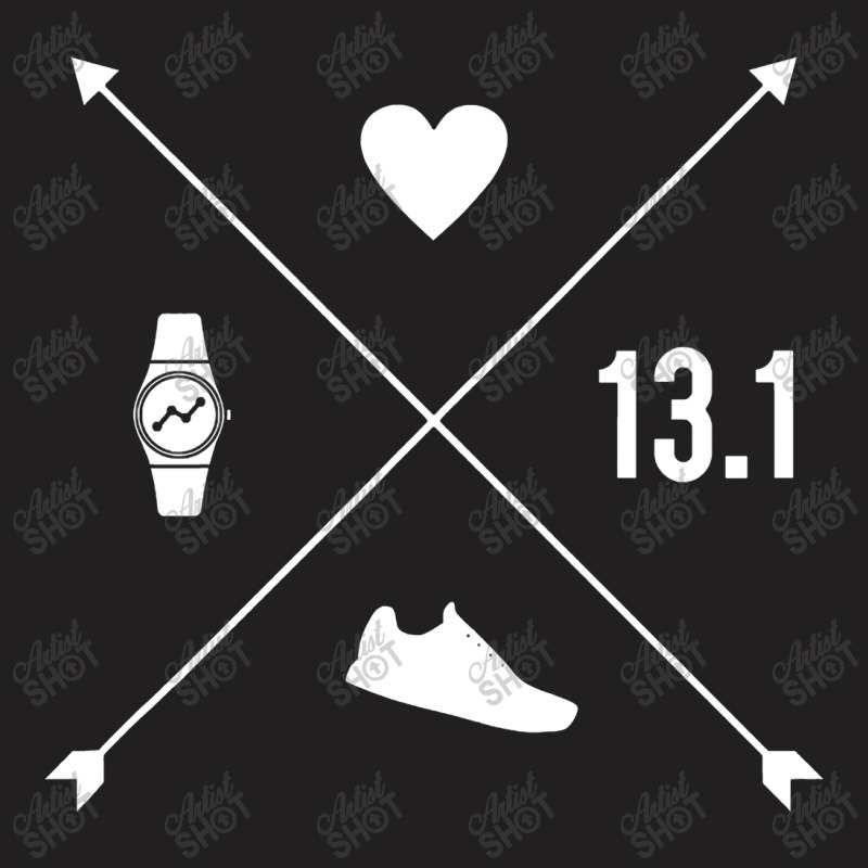 Half Marathon Heart Watch Arrow Running Runner 13 T-shirt | Artistshot