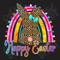 Happy Easter Gift Leopard Bunny Easter Rainbow Girls Women T-shirt | Artistshot