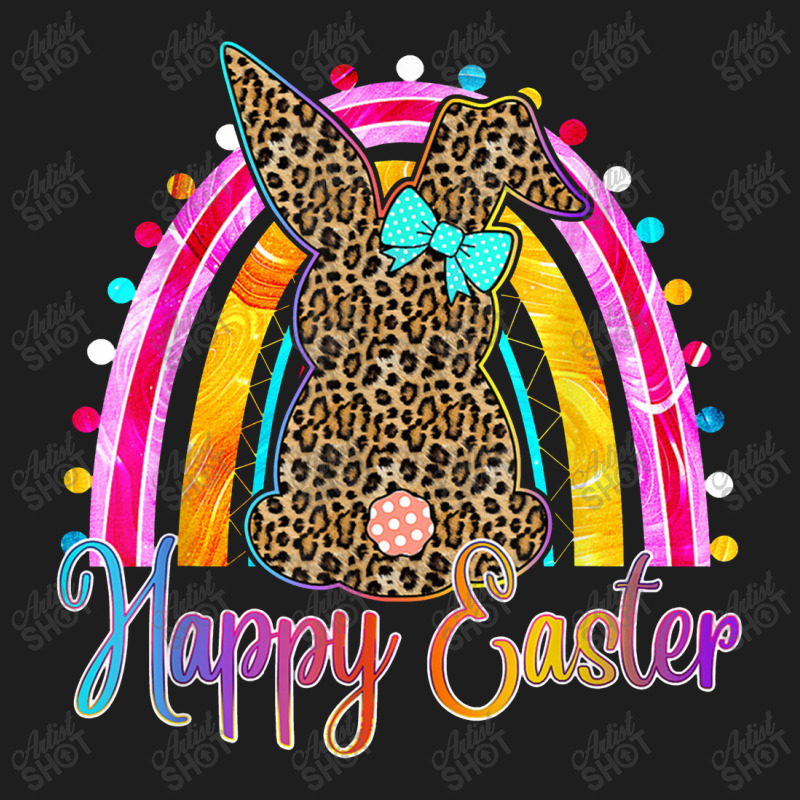 Happy Easter Gift Leopard Bunny Easter Rainbow Girls Women Classic T-shirt | Artistshot