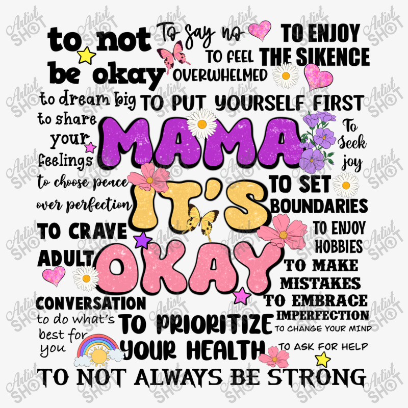 Mama It's Okay Ladies Fitted T-Shirt by Oma's Magic World | Artistshot